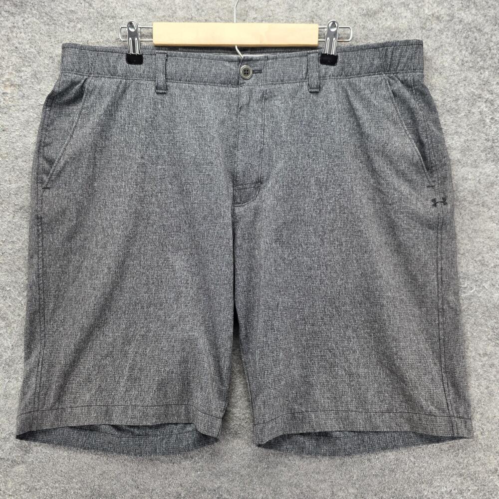 Under Armour Shorts Mens 40 Gray Chino Microfiber Stretch Pockets 10 Inseam